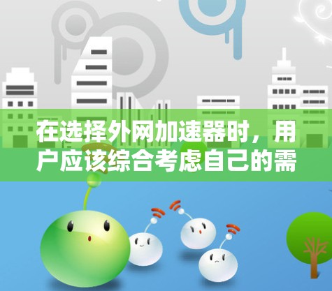 在选择外网加速器时，用户应该综合考虑自己的需求、预算、品牌信任度以及技术的实际效果。只有在技术和用户体验之间找到平衡点，才能在竞争激烈的市场中脱颖而出，赢得用户和市场的认可