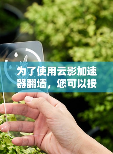 为了使用云影加速器翻墙，您可以按照以下步骤操作