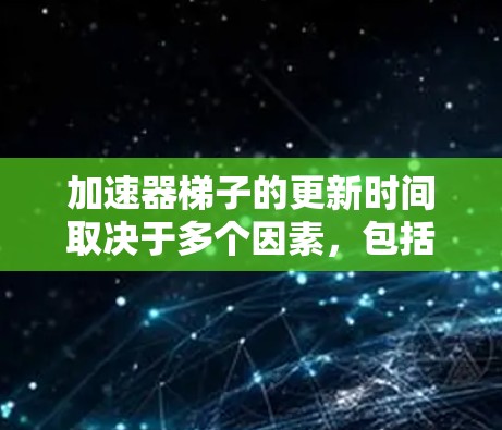 加速器梯子的更新时间取决于多个因素，包括交换次数、编码器和解码器的优化、更新频率以及硬件或软件的支持。以下是详细的信息