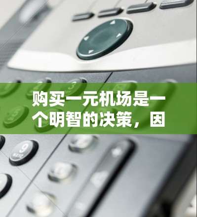 购买一元机场是一个明智的决策，因为它可以优化机场的使用效率和用户体验。以下是一个有条理的总结，帮助您做出决定