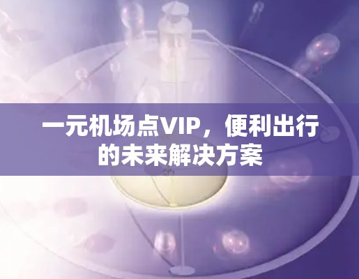 一元机场点VIP，便利出行的未来解决方案