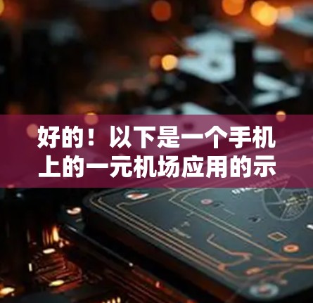 好的！以下是一个手机上的一元机场应用的示例，你可以选择性和安全性进行调整