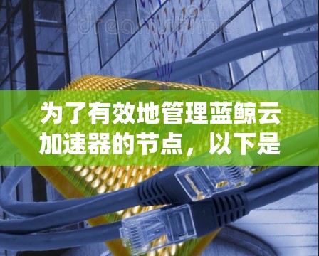 为了有效地管理蓝鲸云加速器的节点，以下是一个系统化的指南